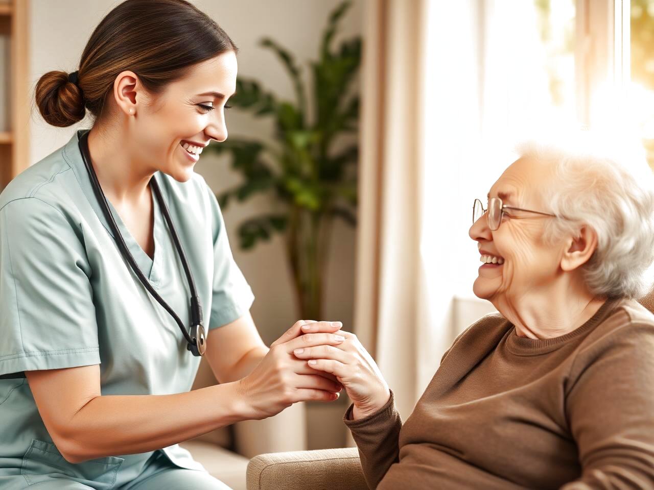 A Care Experience Specialist with a resident
